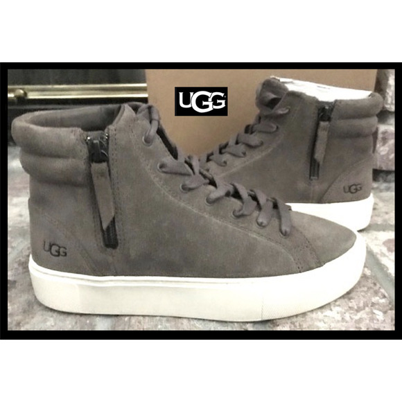 UGG Women's Olli High Top Grey Suede Upper Sneaker - Picture 5 of 11